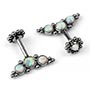 Steel Gem Helix Labret With Synthetic Gemstones