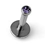 Steel Labret With Micro Gem For Diverse Piercing Types
