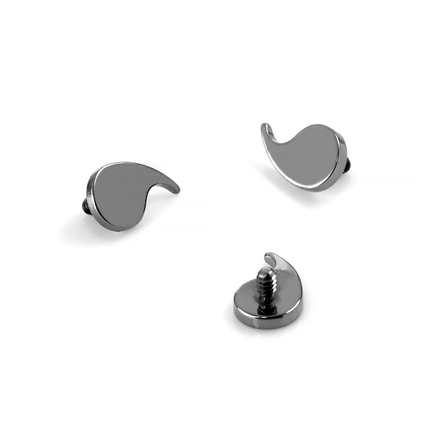 Titanium Internally Threaded Comma Ends