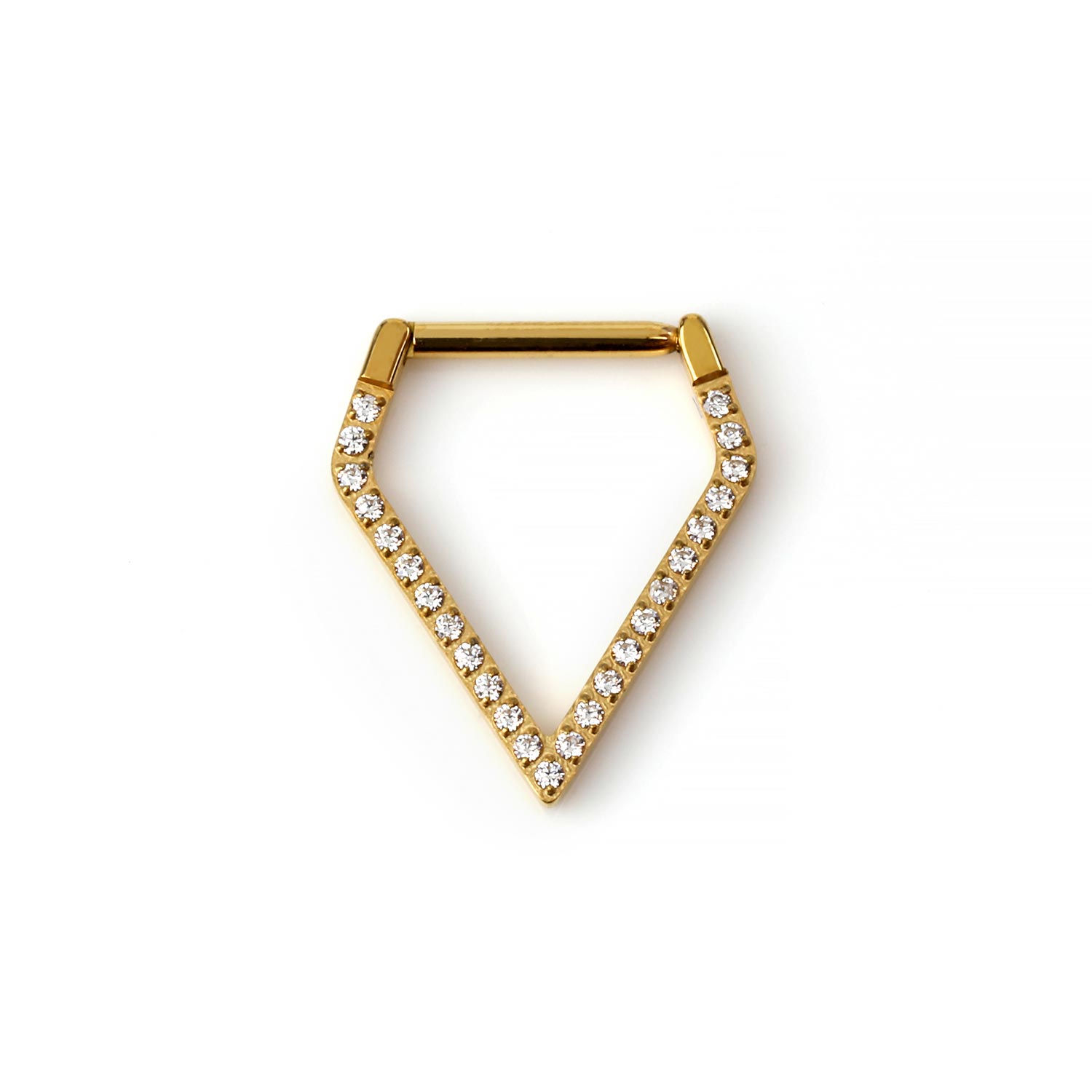 garnl　Triangle Pierce titanium-gem-triangle-clicker-