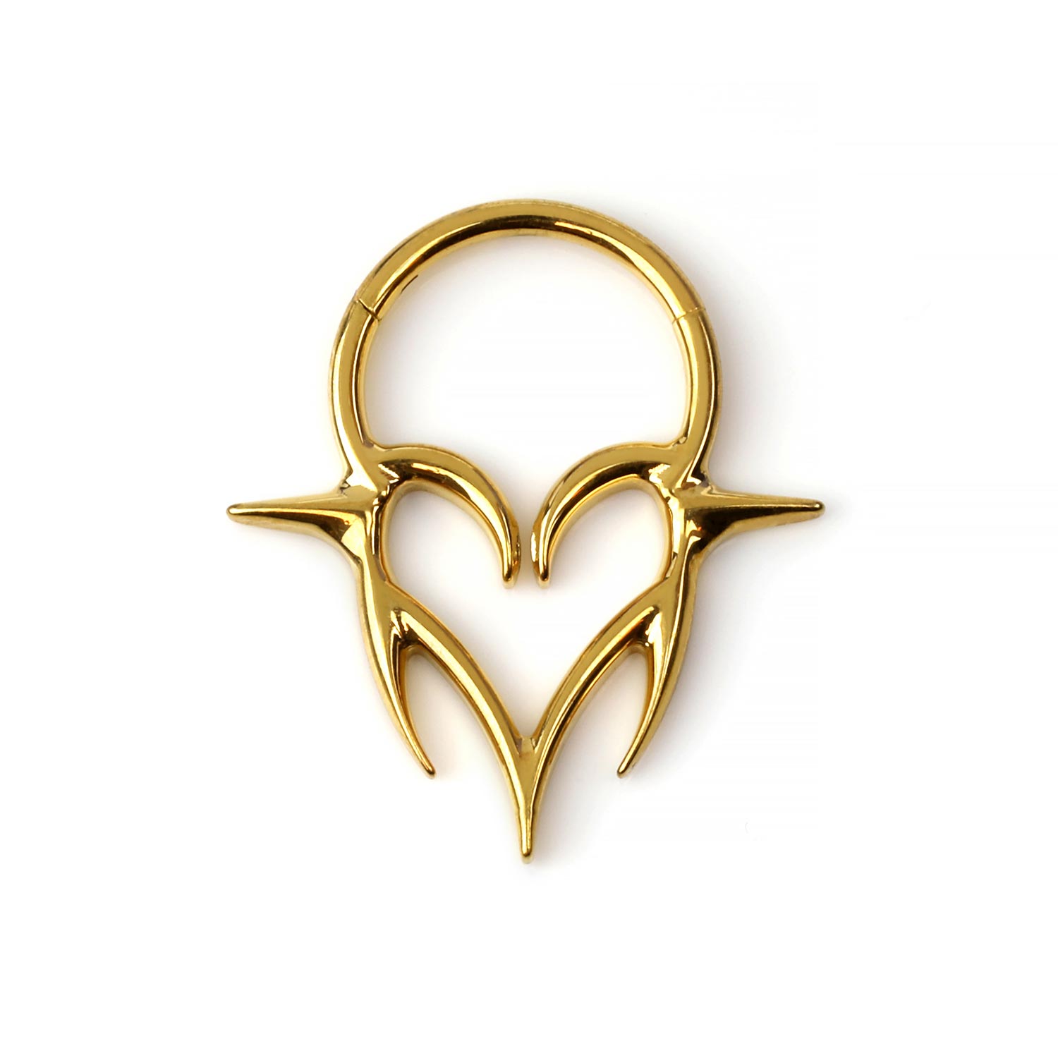Plated Jagged Heart Titanium Clicker