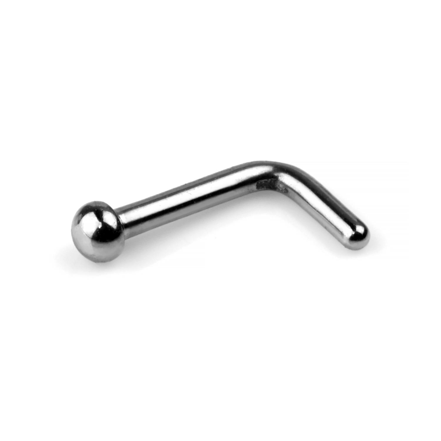 Titanium Shaped L Bend Nosescrew | Straight Bend