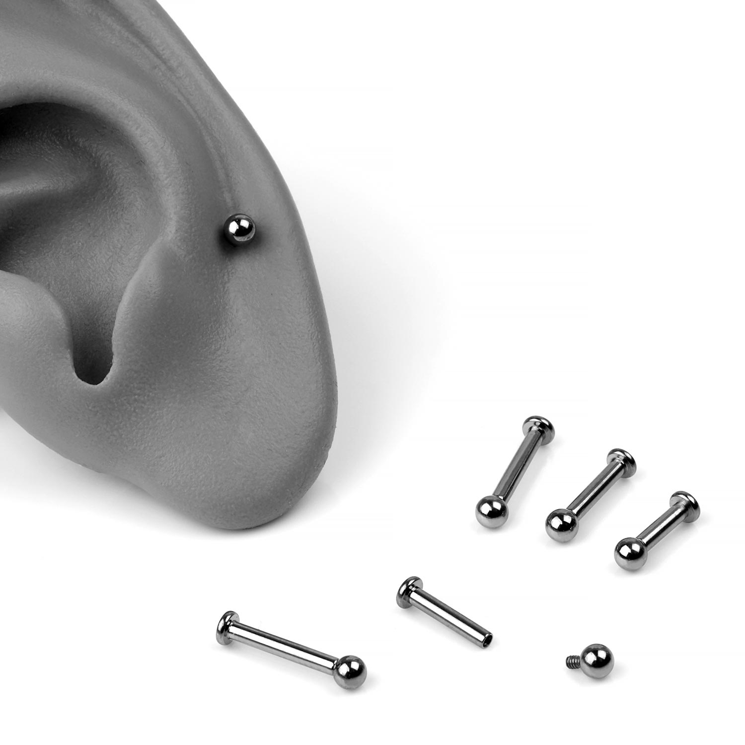 Titanium Internally Threaded Labret For Multiple Piercings