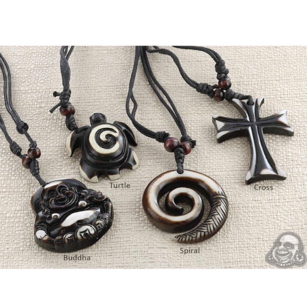 Hemp Necklace With Polyresin Pendant