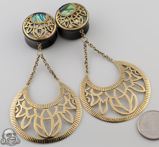 Areng Wood Indah Half Moon Hanging Plugs